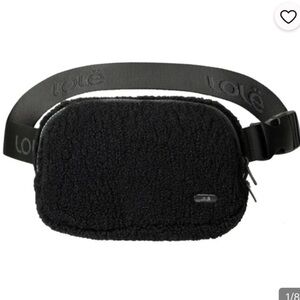 Lole Black Sherpa Belt Bag